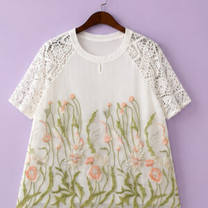 White Green Short Tops