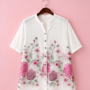 White Pink Short Tops