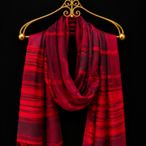Red Black Long Hijab
