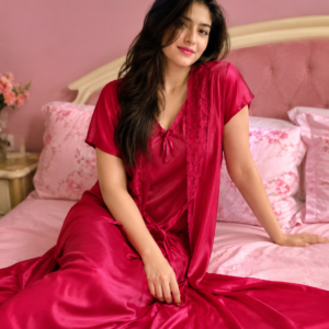 Red Long Night Dress