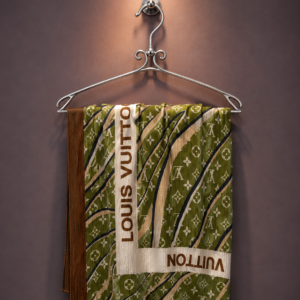 Green & Maroon Printed Cotton Hijab